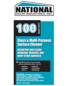 #100 National Door Glass Cleaner - 19oz Aerosol (Aqua)