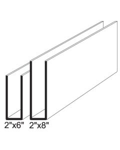 2in x 6in x 10ft  Deep Adjustable Bottom Rail-Galv - 2 pcs/ctn