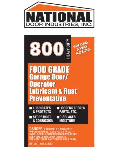 #800 National Door Food Grade Lube -12oz Aerosol (Orange)